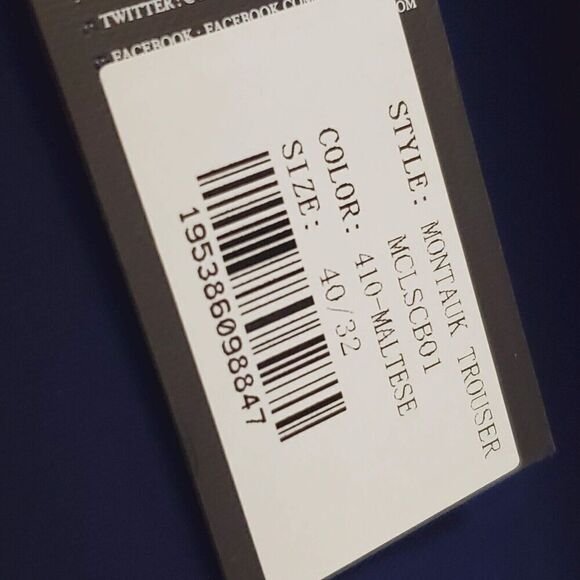 NEW GREYSON Montauk Trouser Mens Size 40/32 Maltese Blue golf Office Stretch - Picture 5 of 15